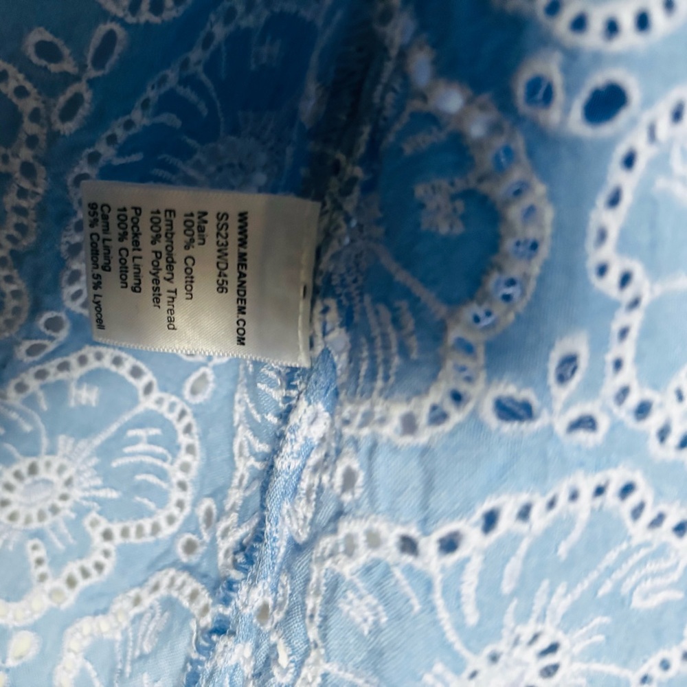 ME+EM Pale Blue Eyelet Tiered Mini Dress - Picture 9 of 9